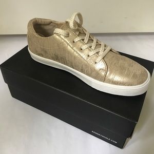 NWT Gold brushed sneakers from Kenneth Cole